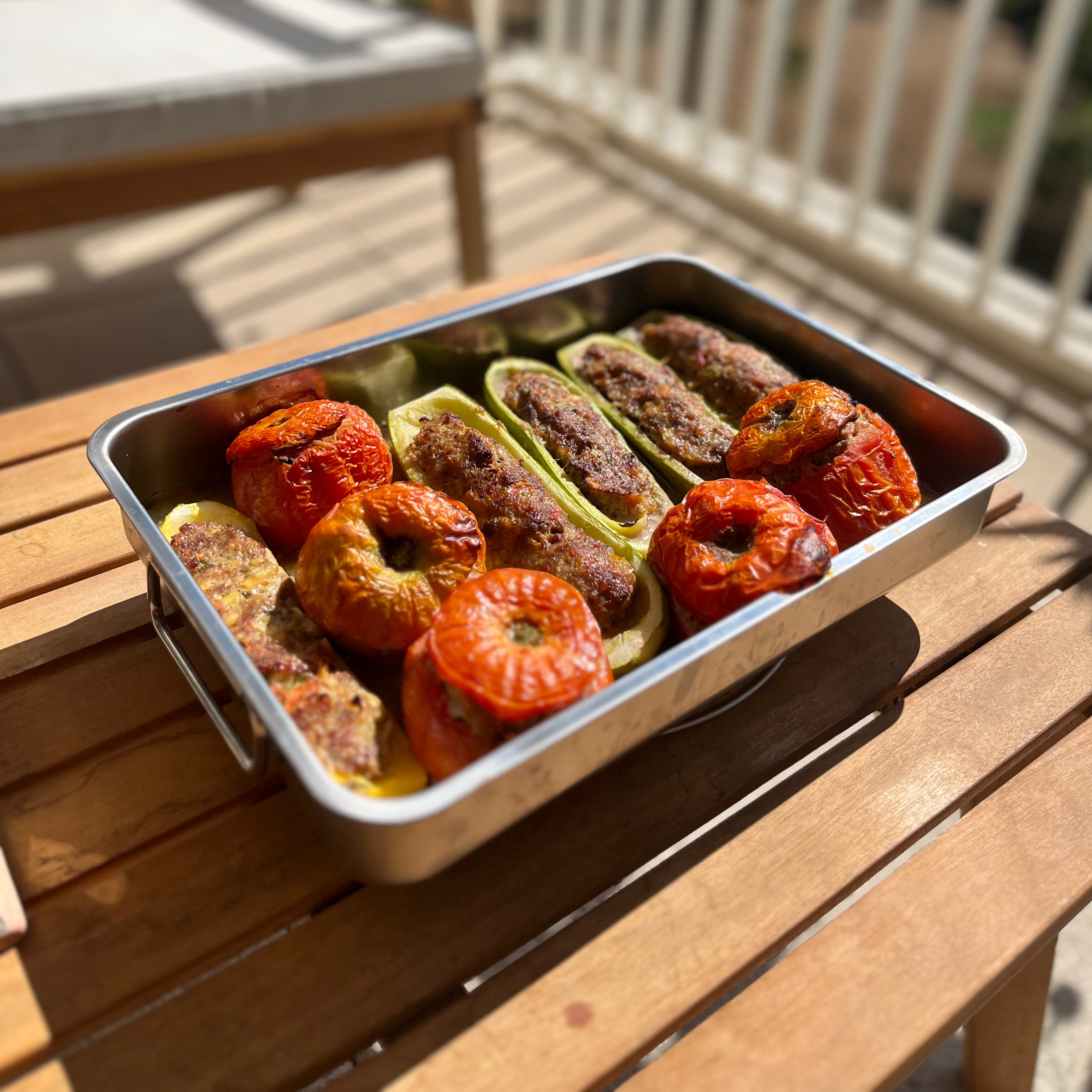 Verduras rellenas de bacalao